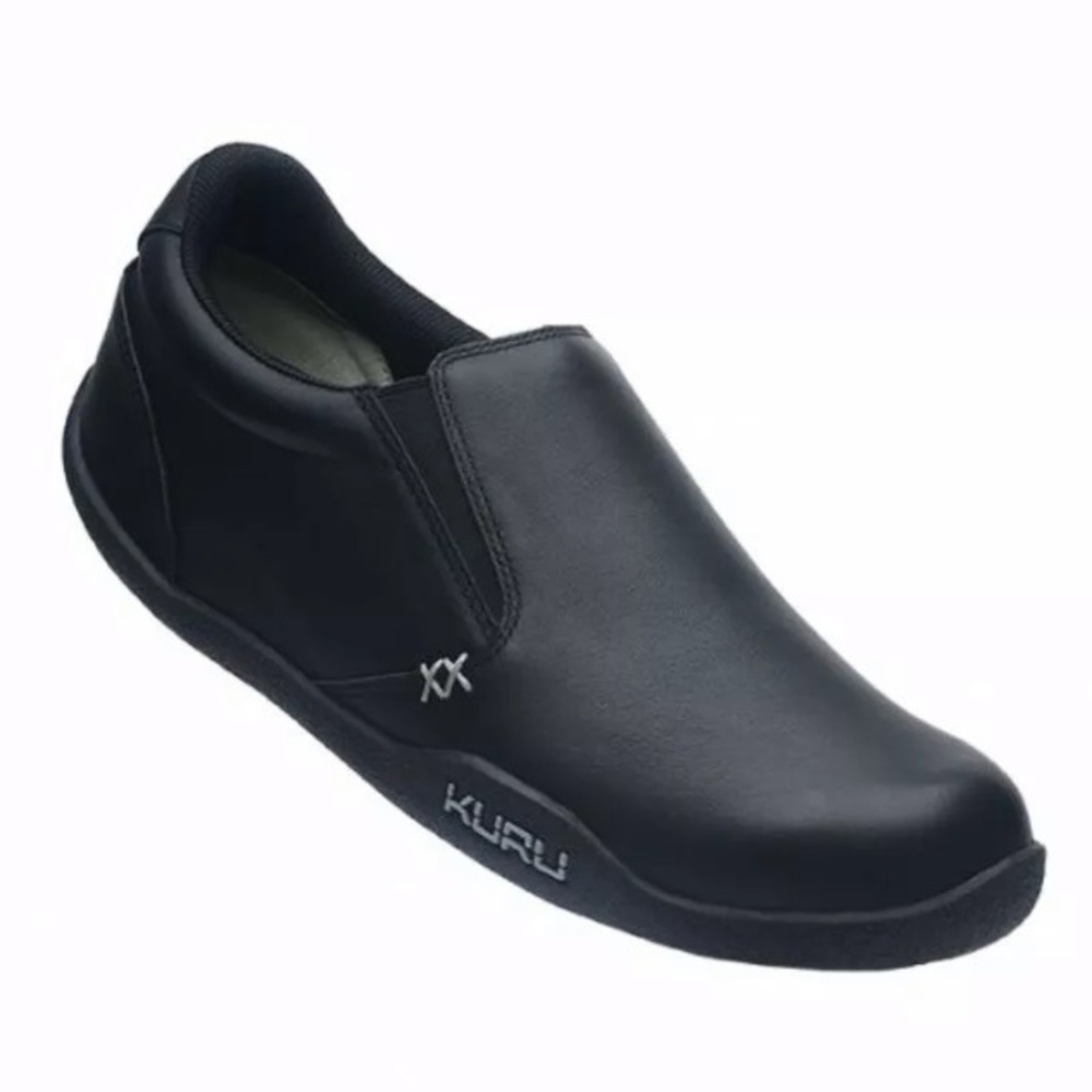 Kuru Kivi Mens Slip On Dress Shoe Jet Black 11.5 W